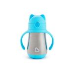 Munchkin Cool Cat μπλε ανοξείδωτο θερμός 18+ μηνών, 237 ml