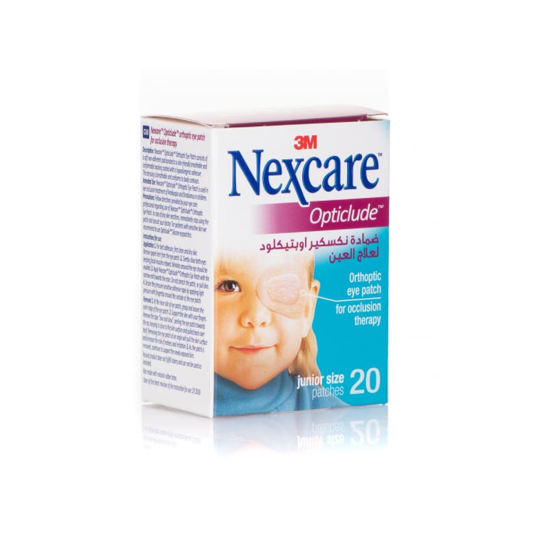 Web 1280 – 529 3M Nexcare Opticlude Orthoptic Eye Patch Οφθαλμικός Ορθοπτικός Επίδεσμος, Junior Size, 20patches - Image 1