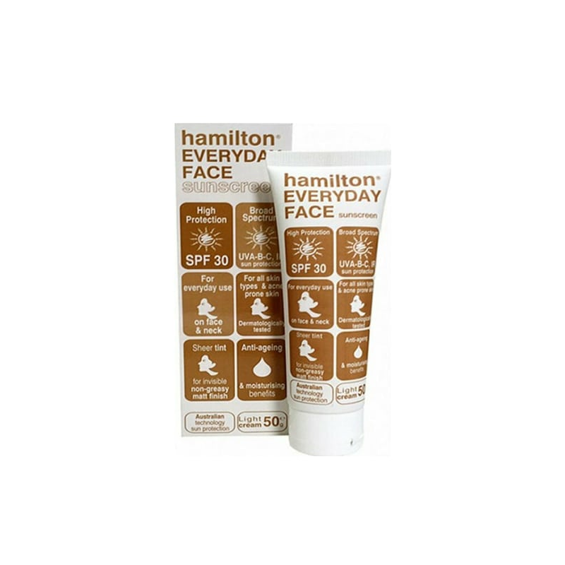 Web 1280 – 534 Hamilton Sun Everyday Face Tinted Light Cream SPF30, 50gr - Image 1