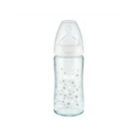 Nuk First Choice+ Γυάλινο Μπιμπερό με Θηλή Σιλικόνης (Μ) από 0-6m, 240ml