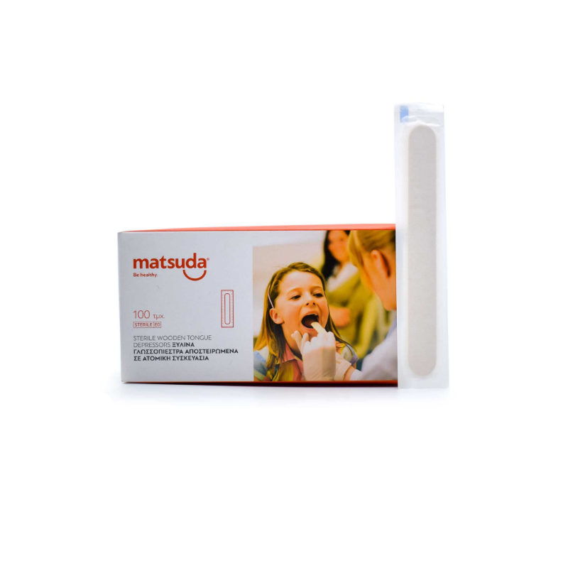 Web 1280 – 1015 Matsuda Ξύλινα Γλωσσοπίεστρα Aποστειρωμένα, 100 τμχ - Image 1