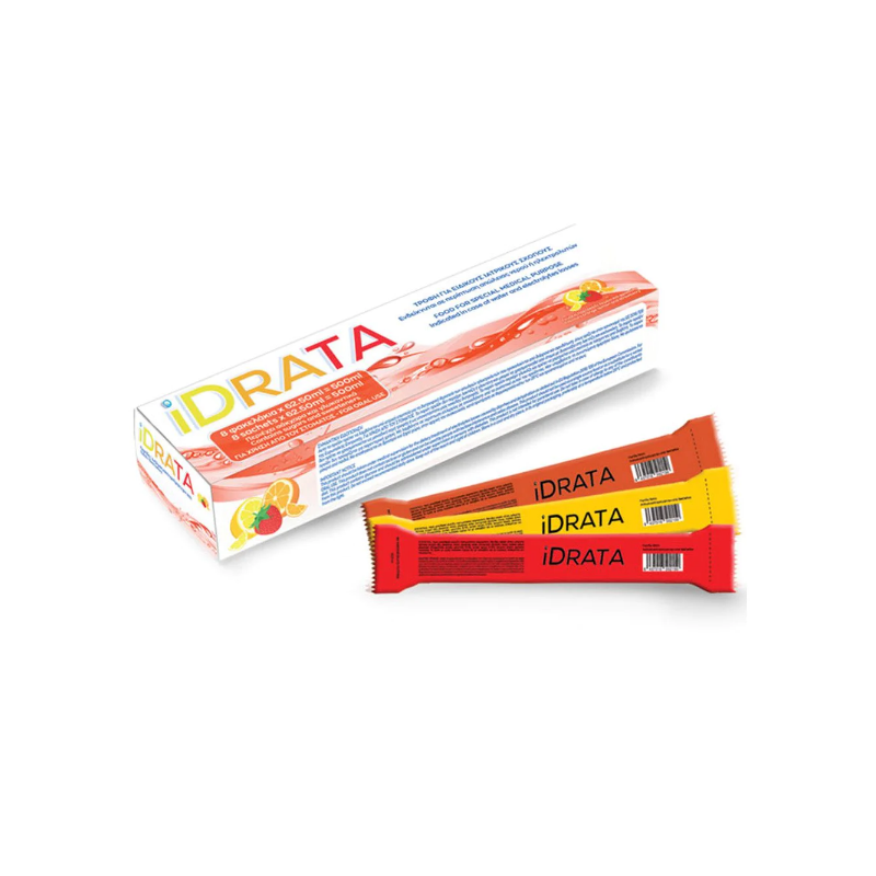 Web 1280 – 1048 iDRATA Τροφή για Ειδικούς Ιατρικούς Σκοπούς,Ενδείκνυται σε Περίπτωση Απώλειας Νερού ή Hλεκτρολυτών 8, sachets - Image 1