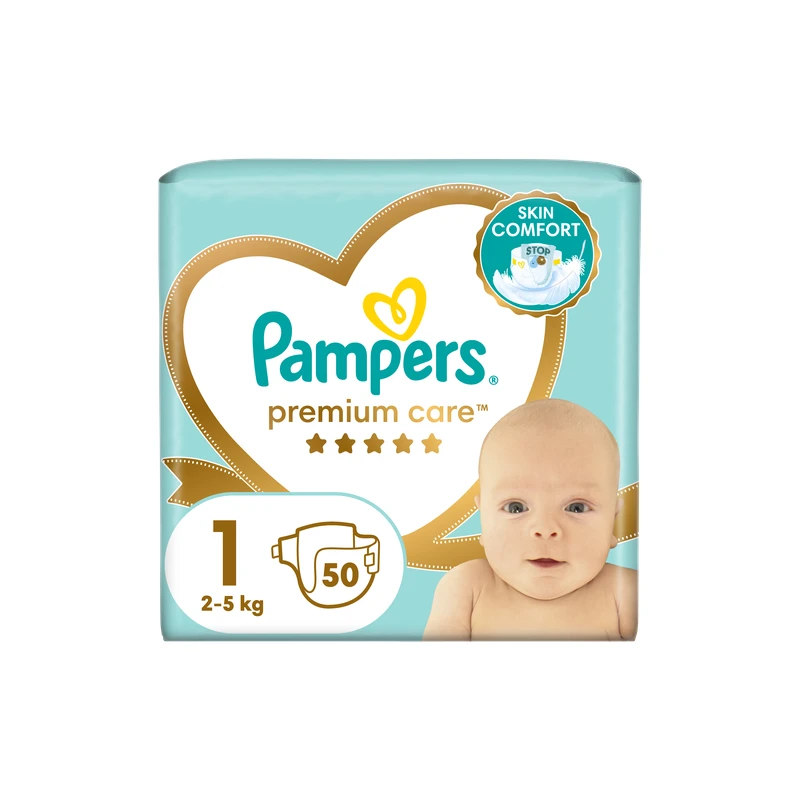 8006540858035 Pampers Premium Care Jumbo  Pack No 1, 50 τμχ - Image 1