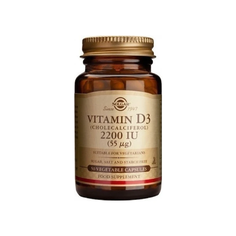 033984033160-recrop Solgar Vitamin D3 2200iu vegan - Image 1