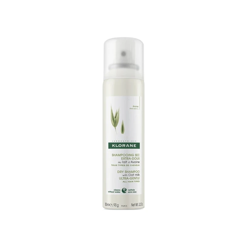 3282770390766-recrop Klorane Dry Shampoo with Oat Milk Ultra-Gentle Ξηρό Σαμπουάν με Γαλάκτωμα Βρώμης για Καστανά-Σκούρα Μαλλιά, 150ml - Image 1
