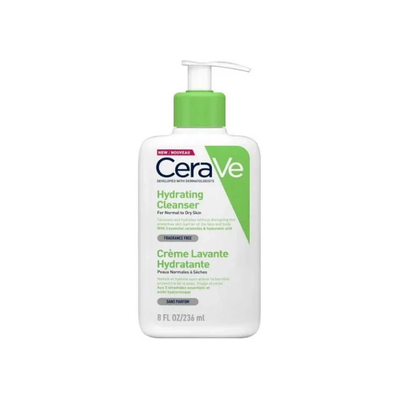 3337875597180-recrop CeraVe Hydrating Cleanser for Normal to Dry Skin, 236ml - Image 1