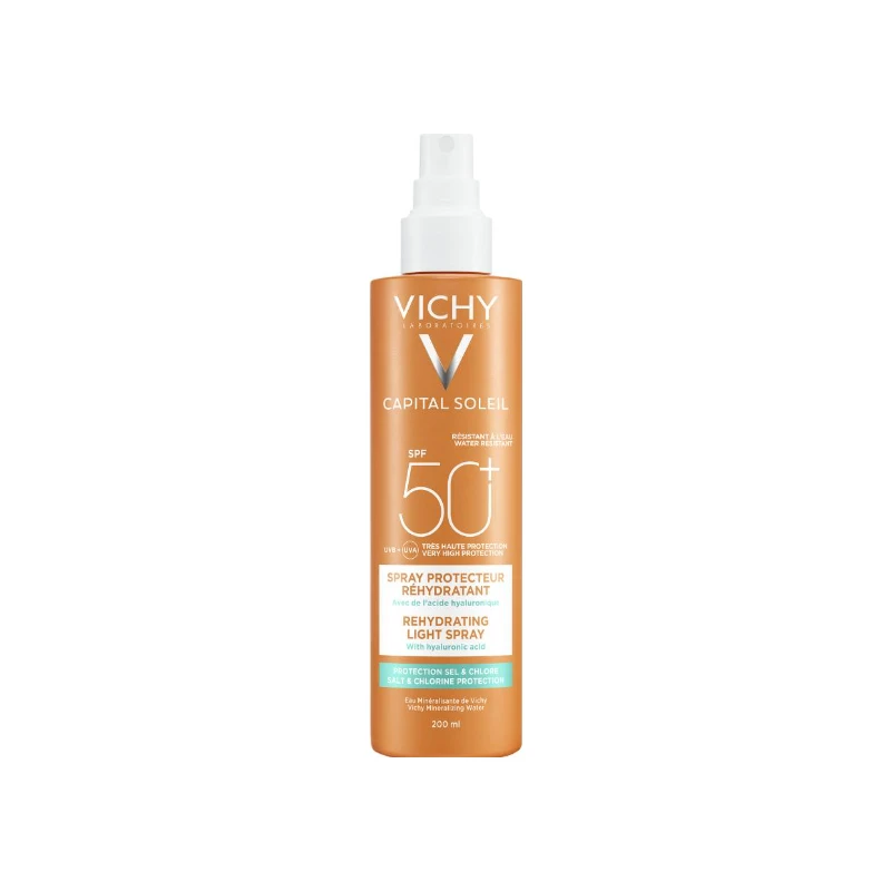 3337875648561-recrop Vichy Capital Soleil spray beach protect 50+ SPF - Image 1