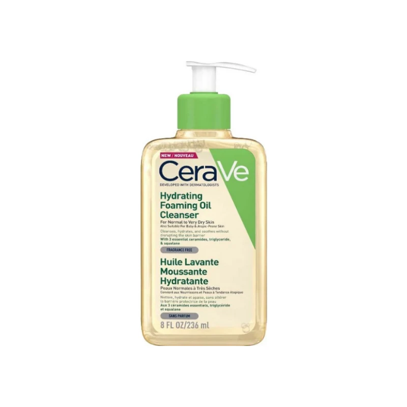 3337875773447-recrop CeraVe Hydrating Foaming Oil Cleanser, 473ml - Image 1