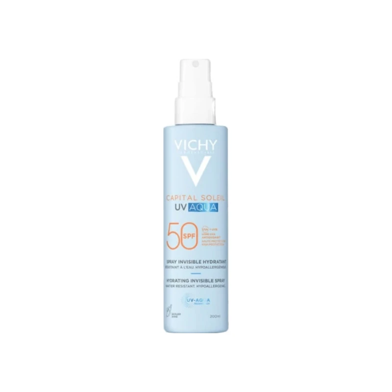 3337875940139-recrop Vichy Capital Soleil UV Aqua Hydrating Invisible Spray SPF50+ - Image 1