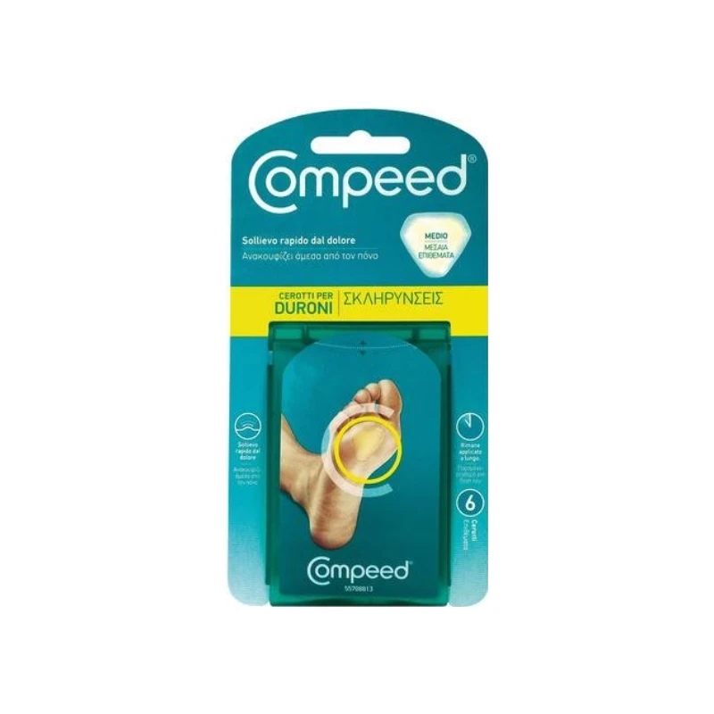 3663555001945-recrop Compeed Σκληρύνσεις 6 Μεσαία Επιθέματα - Image 1