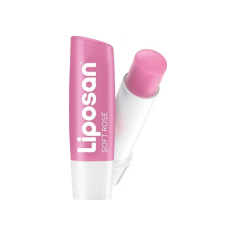 4005900196583-recrop Liposan Soft Rose Caring Lip Balm, 4.8g - Image 1