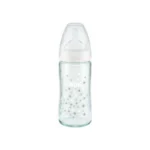 Nuk First Choice+ Γυάλινο Μπιμπερό με Θηλή Σιλικόνης (Μ) από 0-6m, 240ml