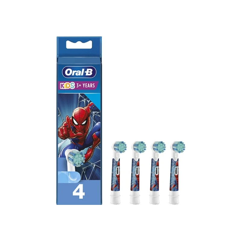 4210201426325-recrop Oral-B Kids Spiderman Replacement Brush Heads, 4τμχ - Image 1