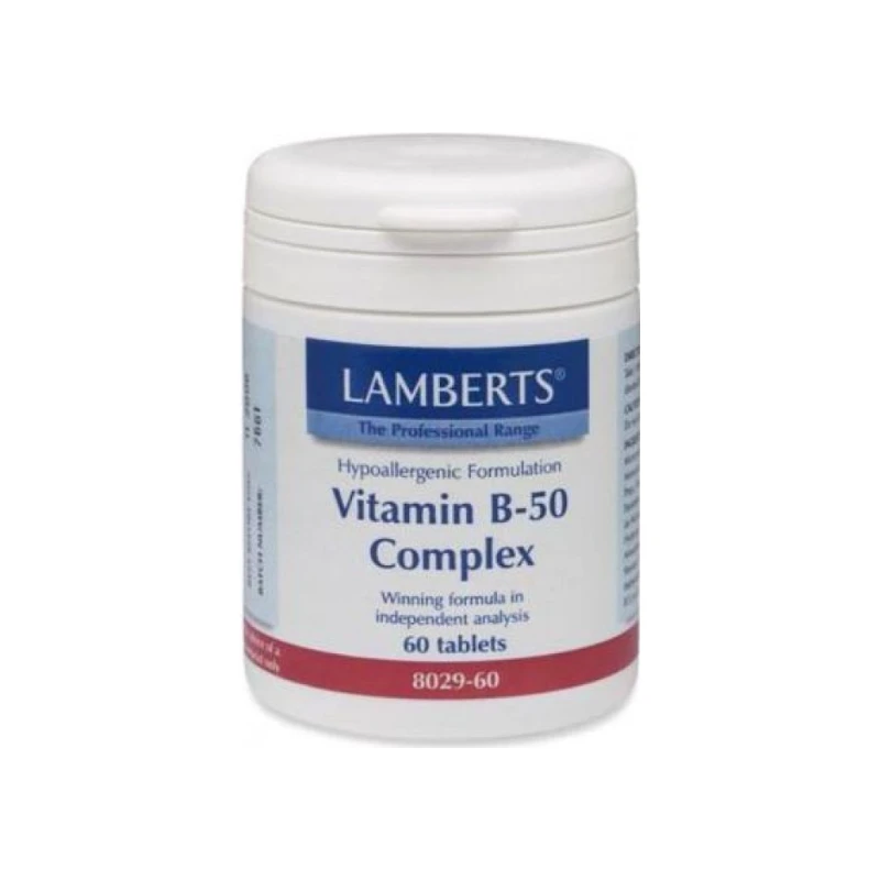 5055148400217-recrop Lamberts Β-50 Complex, 60 tabs - Image 1