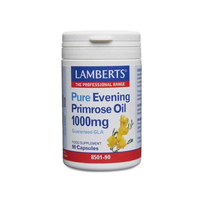 5055148400507-recrop Lamberts Pure Evening Primrose Oil 1000 mg, 90 caps - Image 1