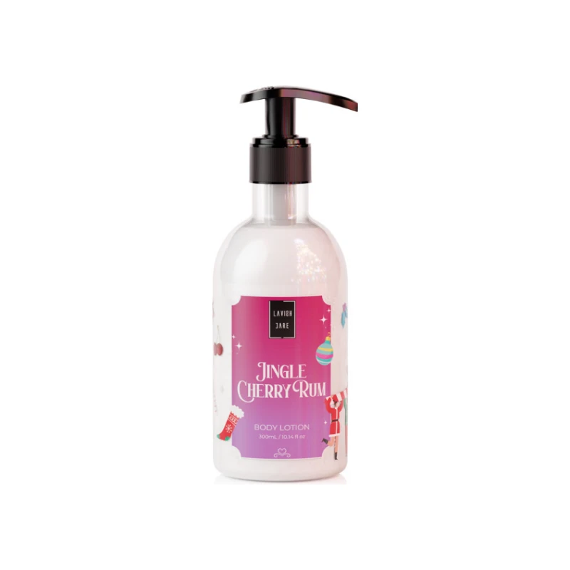 5200410641076-recrop Lavish Care Xmas glitter body lotion Jingle cherry rum - Image 1