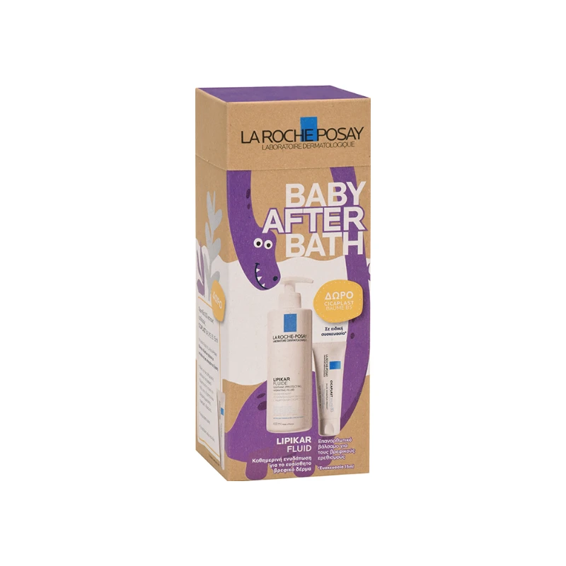 5201100569182-recrop La Roche Posay Promo Pack Baby After Bath Lipikar Fluide & Δώρο Cicaplast Baume B5, 15 ml - Image 1