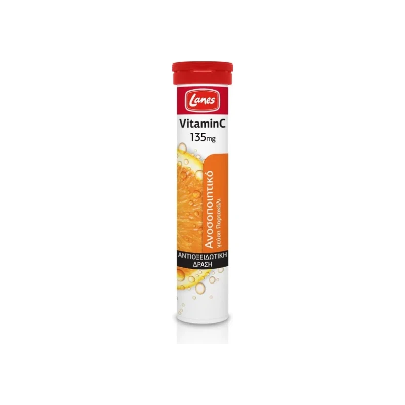 5201314047360-recrop LANES EFF VIT C 135MG ORANGE 20TABS - Image 1