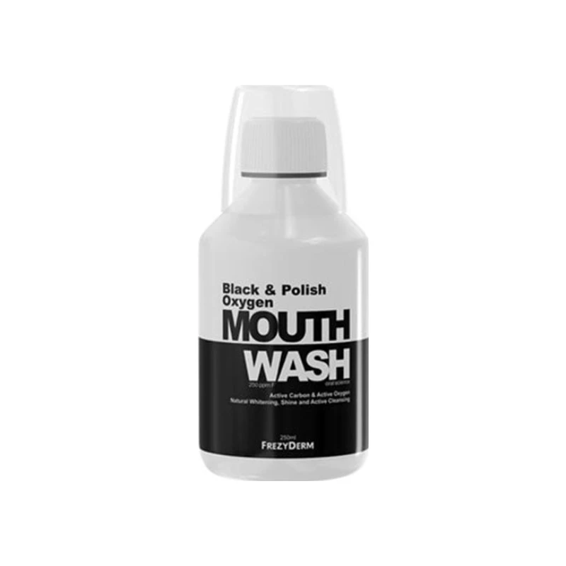 5202888282133-recrop Frezyderm Black & Polish Oxygen Mouthwash, 250ml - Image 1