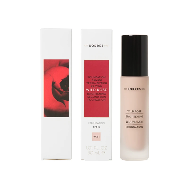 5203069079306-recrop Korres Wild Rose Foundation 15 SPF No WRF1, 30 ml - Image 1