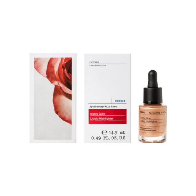 5203069101922-recrop Korres Wild Rose Iconic Glow Liquid Highlighter - Image 1