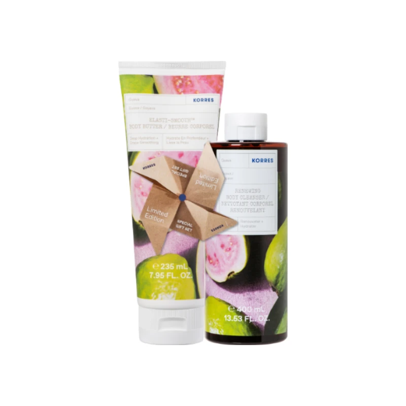 5203069129698-recrop Korres Set Elasti Smooth Body Butter Guava, 235ml + Renewing Body Cleanser Ενυδατικό Αφρόλουτρο Guava, 400ml - Image 1