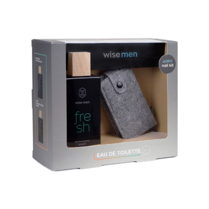 5204559007076-recrop WISE ΜΕΝ - EAU DE TOILETTE FRESH 100ml + ΔΩΡΟ NAIL KIT - Image 1