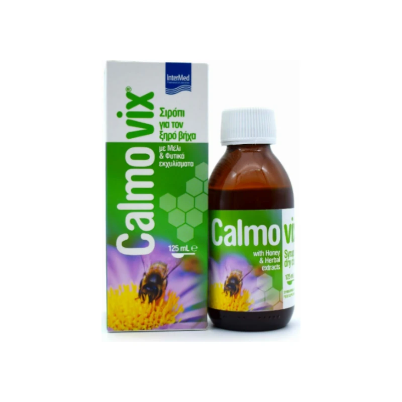 5205152013341-recrop Intermed Calmovix Καταπραϋντικό Σιρόπι για τον Βήχα, 125ml - Image 1