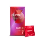 Durex Προφυλακτικά Πολύ Λεπτά Sensitive με Έξτρα Λιπαντικό, 6τμχ