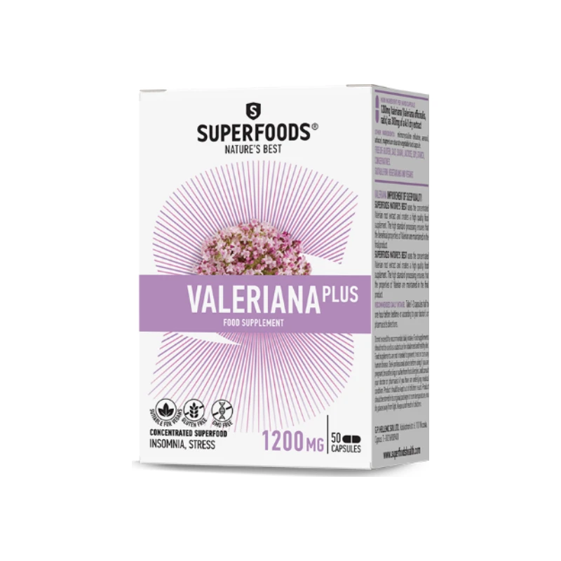 5213006870194-recrop Superfoods Valeriana plus, 50 caps - Image 1