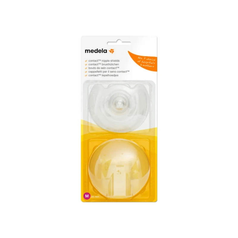 7612367016582-recrop Medela Contact Nipple Shields – Ψευδοθηλές Σιλικόνης με θήκη, Μέγεθος Medium, 2 τμχ - Image 1
