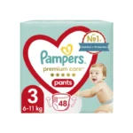 Pampers Premium Care Pants Πάνα-Βρακάκι Μέγεθος 3, 48 τμχ