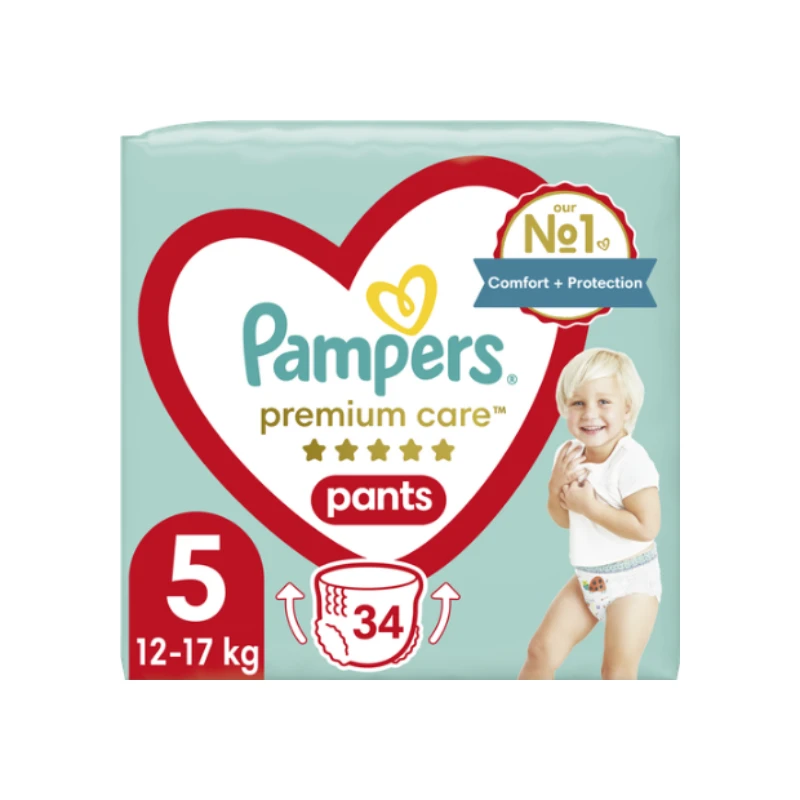 8001090759870-recrop Pampers Premium Care Pants No 5, 34τμχ - Image 1