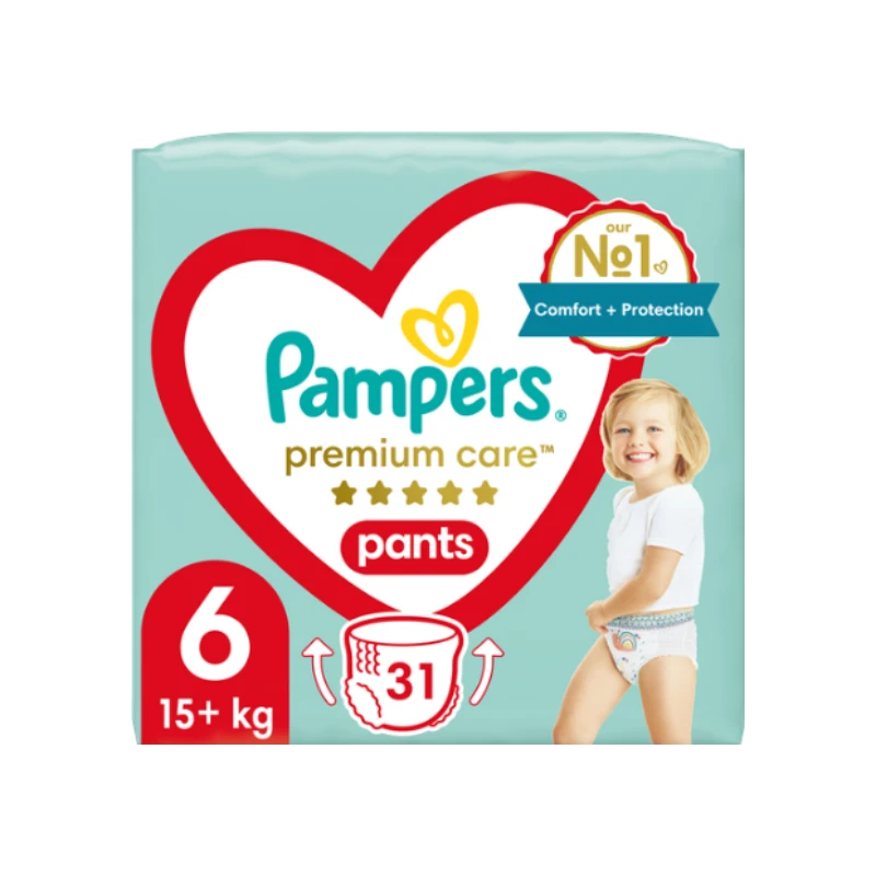 8001090759917-recrop Pampers Premium Care Pants No 6, 31τμχ - Image 1
