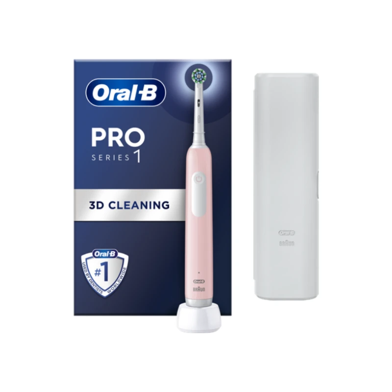Oral-B Pro Series 1 Ηλεκτρική Οδοντόβουρτσα, Ροζ με Θήκη Ταξιδίου