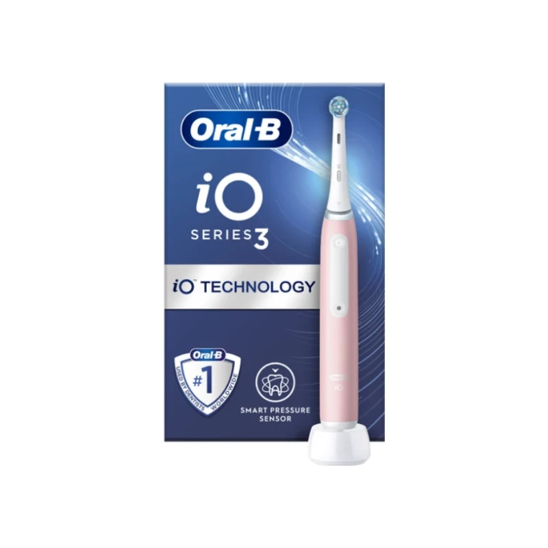 8006540731468-recrop Oral-B iO Series 3 Hλεκτρική Οδοντόβουρτσα Pink - Image 1
