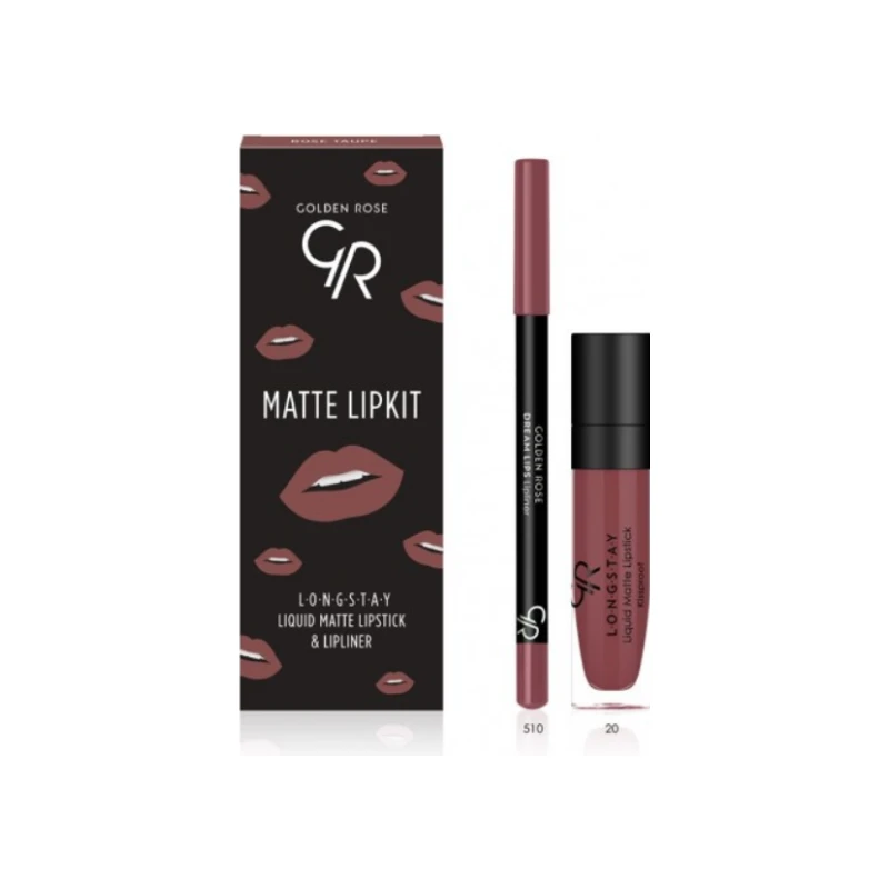 8691190433437-recrop GOLDEN ROSE MATTE LIPKIT ROSE TAUPE - Image 1