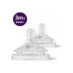 Philips Avent Θηλή Μαλακής Σιλικόνης Natural Response 3m+, 2τμχ